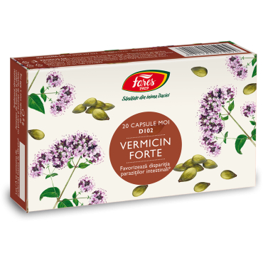 Suplimente - Vermicin Forte, D102, 20 capsule moi