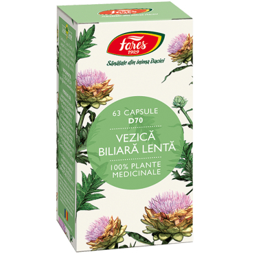 Suplimente - Vezică biliară lentă, D70, 63 capsule