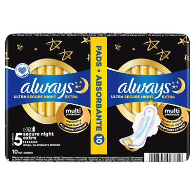 Always Ultra Duo Absorbante pentru Timpul Noptii Numarul 4 10 bucati [1]