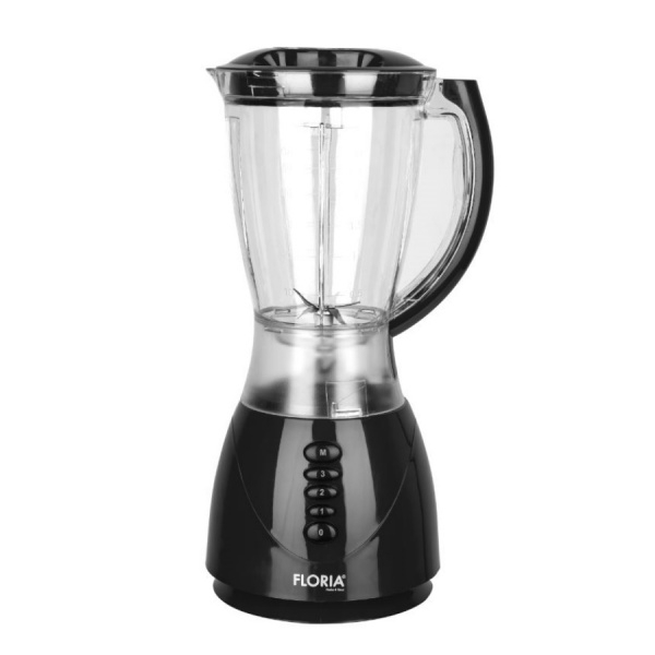 Blender FLORIA Negru, Putere 300W, Capacitate 1.5L, 3 Viteze, Functie Puls-Vas Plastic [5]