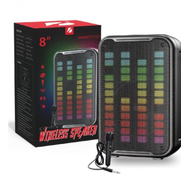 Boxa Portabila cu Microfon si Led 8" [3]