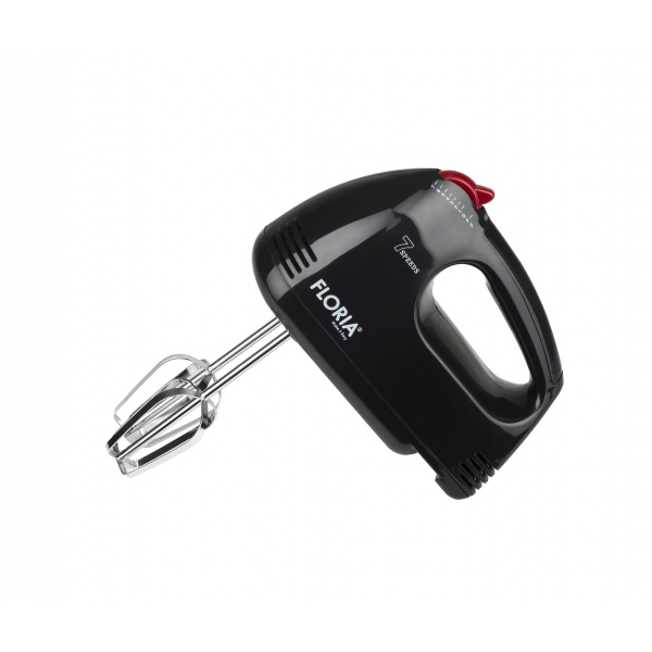 Mixer de Mana Floria Negru, Putere 150 W, 7 viteze, Buton Eliberare Accesorii [1]