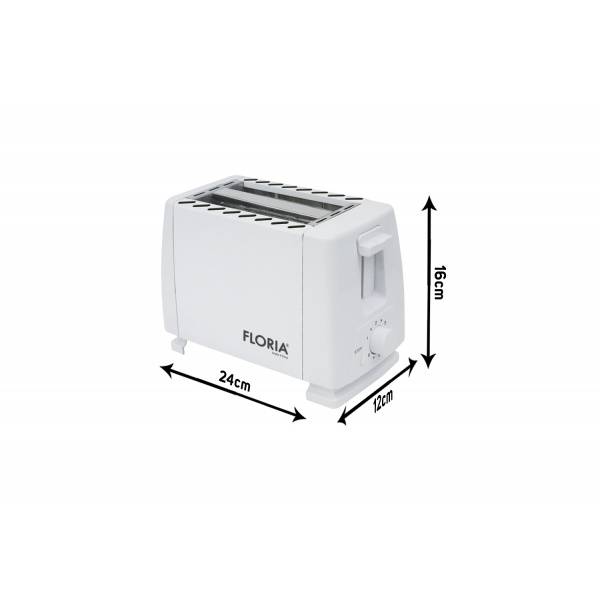 Prajitor de Paine Floria Alb, 700W, 7 Nivele de Control al Temperaturii, Buton de Oprire [2]