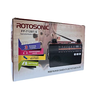 Radio cu Acumulator si Panou Solar FP-712BT-S Usb/TF/Aux/BT [3]