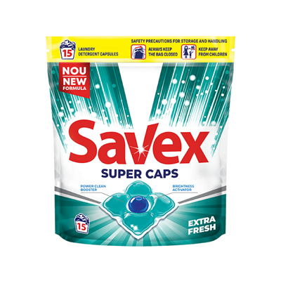 Savex Super Proaspat Detergent Rufe 15 Capsule [1]