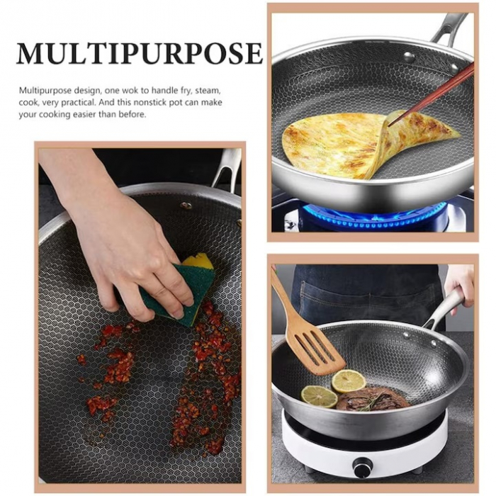 Tigaie Inox Wok 32cm + capac [3]