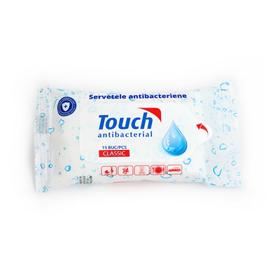 TOUCH Servetele Umede Antibacteriene Clasic 15 bucati [1]