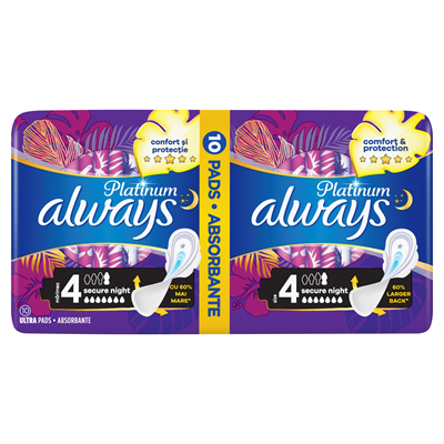 Absorbante - Always Absorbante Platinum Night Duo Nr.4 10 bucati