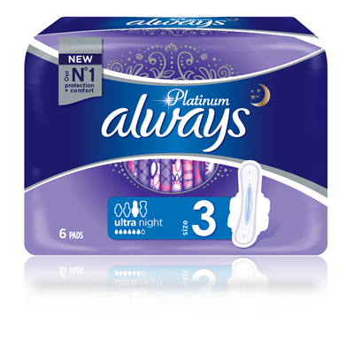 Absorbante - Always Absorbante Platinum Night Size 3 6 bucati