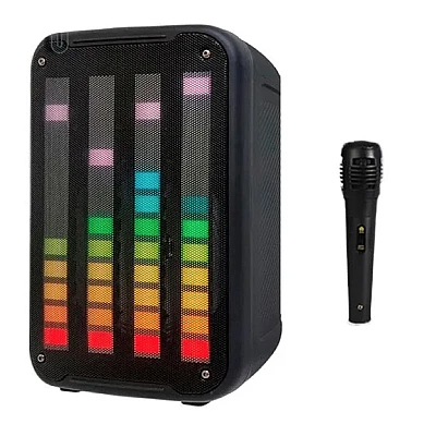 Electronice si Electrocasnice - Boxa Portabila cu Microfon si Led 8"