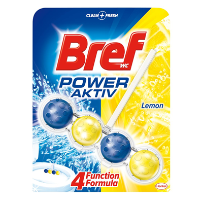 Solutii Obiecte Sanitare - Bref Power Aktiv Odorizant Toaleta Lemon 50 g