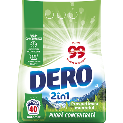 Detergenti Rufe - Dero 2 in 1 Detergent Rufe Prospetimea Muntelui 3 Kg