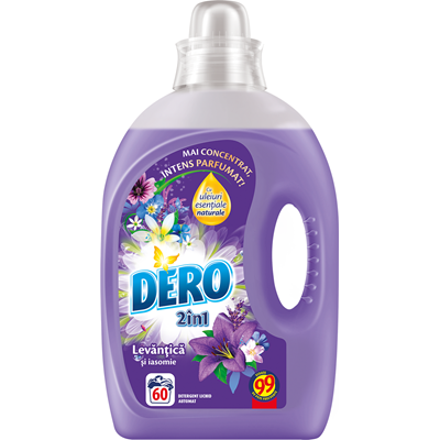 Detergenti Rufe - Dero 2in1 Lavanda Detergent Automat 60 Spalari 3 L