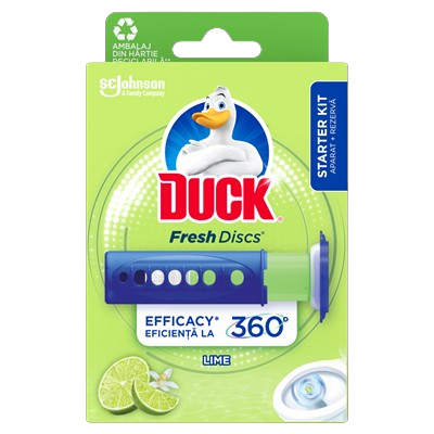 Solutii Obiecte Sanitare - Duck Odorizant WC Fresh Discs Lime 36 ml