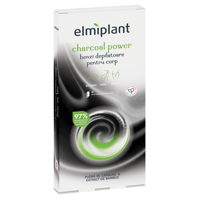 Ingrijire Corp - Elmiplant 12 Benzi Depilatoare Corp Charcoal