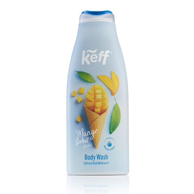 Ingrijire Corp - Keff Gel de Dus cu Parfum de Sorbet de Mango 500 ml