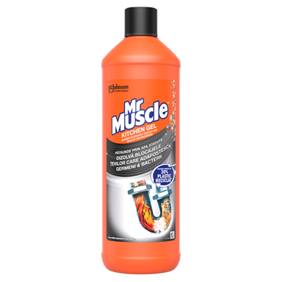 Solutii Obiecte Sanitare - Mr. Muscle Gel Desfundare Tevi Bucatarie 1 L