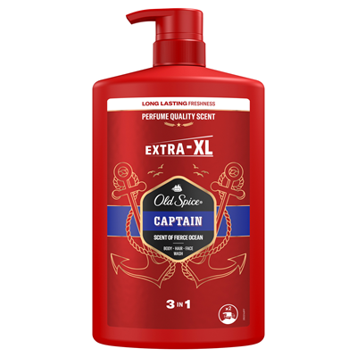 Ingrijire Corp - Old Spice Captain 3in1 Gel de Dus si Sampon 1 L