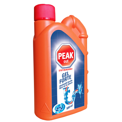 Solutii Obiecte Sanitare - Peak Out Forte Gel Desfundare Scurgeri 500 ml