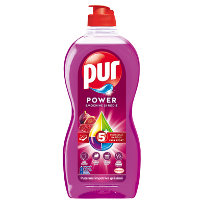 Produse Curatenie - Pur Detergent Vase Rodie 450 ml