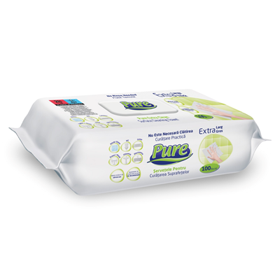 Detergenti Suprafete - Pure Extra Clean 100 Servetele Suprafete