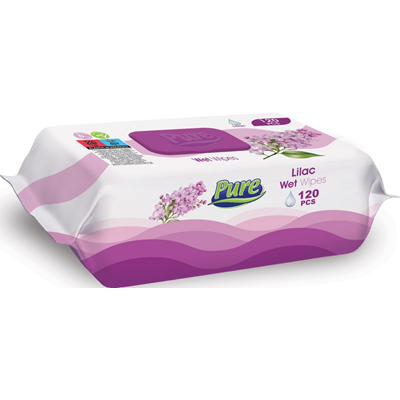 Servetele umede - Pure Premium 120 Servetele Umede Liliac
