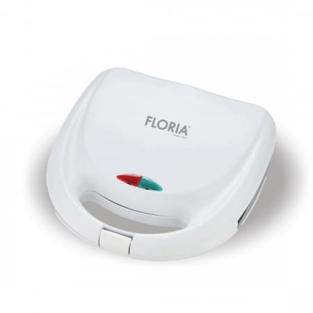 Electrocasnice - Sandwich-Maker Floria ALB, Putere 800 W, Indicator Luminos, Placi Care nu se Lipesc