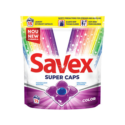 Detergenti Rufe - Savex Super Color Detergent Rufe 15 Capsule