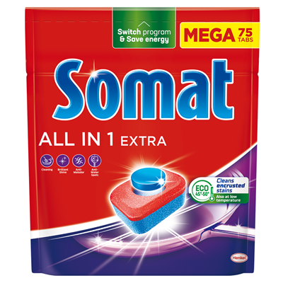 Produse Curatenie - Somat All in One Extra 75 Tablete Detergent Masina de Spalat Vase