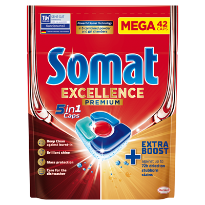 Produse Curatenie - Somat Excellence Detergent Masina de Spalat Vase 42 Tablete