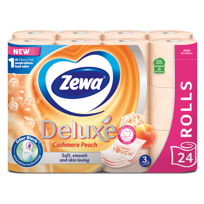 Hartie Igienica - Zewa Deluxe Hartie Igienica Piersica 3 Straturi 24 bucati