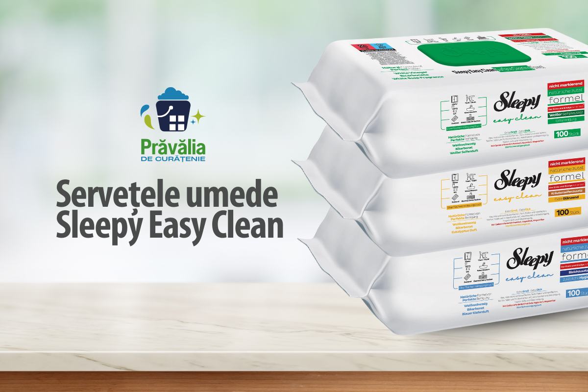 Servetelele Sleepy Easy Clean Bleach – Soluția Ideală pentru Curățenie Rapidă și Eficientă