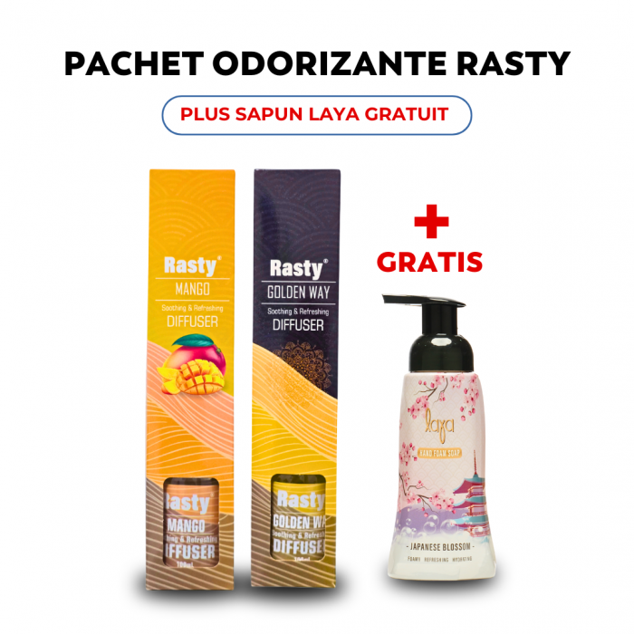 Pachet Odorizante Rasty + GRATIS Sapun Laya 250 ml [1]