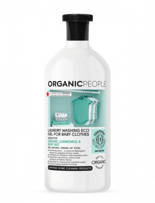 Detergent bebelusi Eco Sensitive cu musetel si nuci de sapun, 1L - Organic People [1]