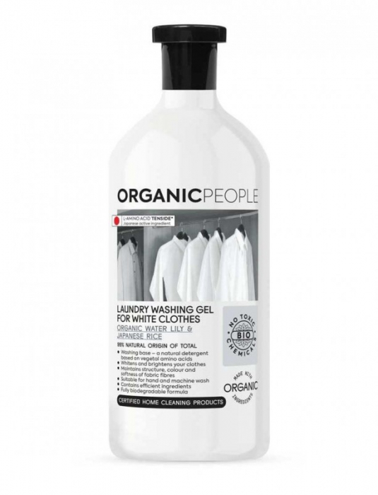 Detergent eco pentru rufe albe Organic Waterlily si Japanese Rice, 1L - Organic People [1]