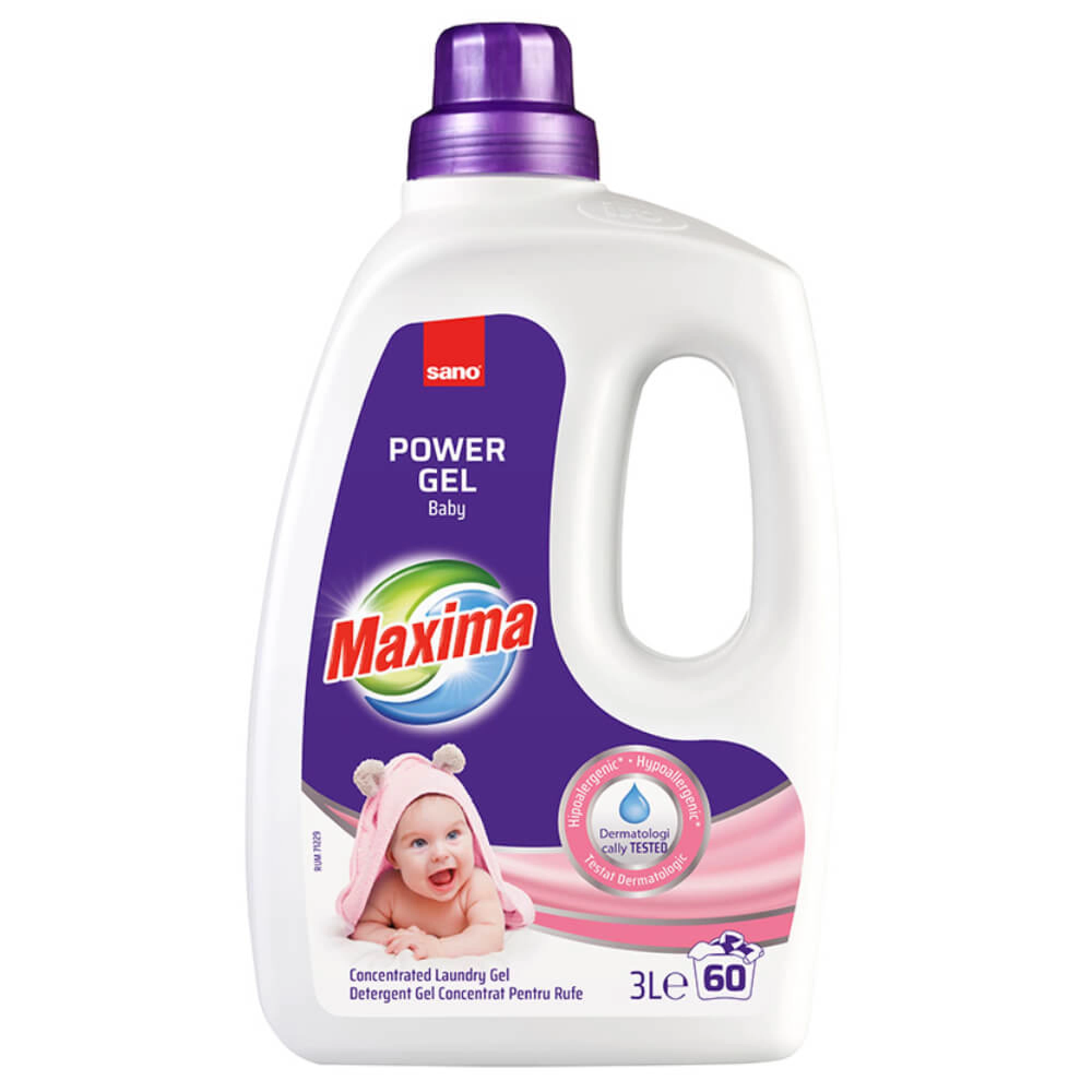 Detergent rufe copii SANO Maxima Power Gel Baby, 3 L [1]
