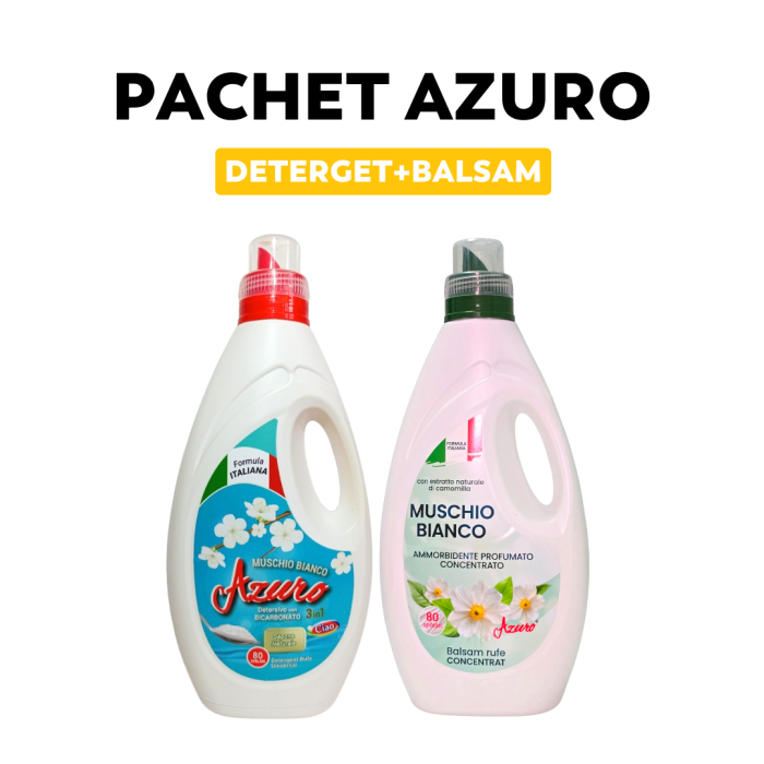Pachet AZURO Detergent 2L + Balsam 2L [1]