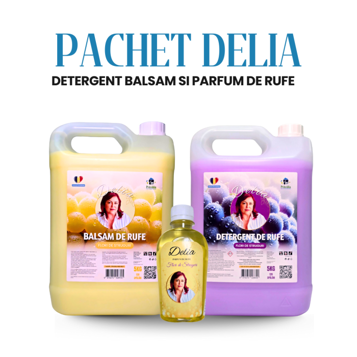 Pachet DELIA Detergent Balsam si PArfum Rufe Flori de Struguri [1]