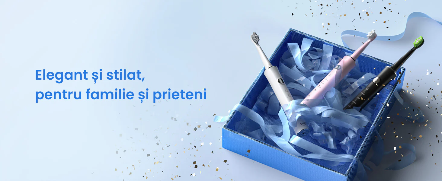 Periuta de dinti electrica, JTF Sonic, J40 (8 capete de periuta, cablu de incarcare, suport pentru periuta) Negru [2]