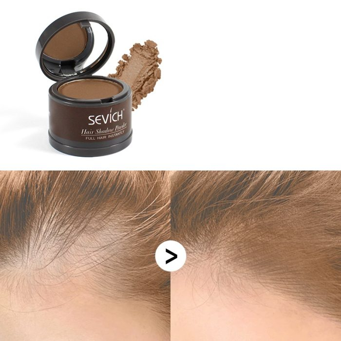 Pudră de păr instant, pentru rădăcina părului, saten, Brown SEVICH 4g [4]