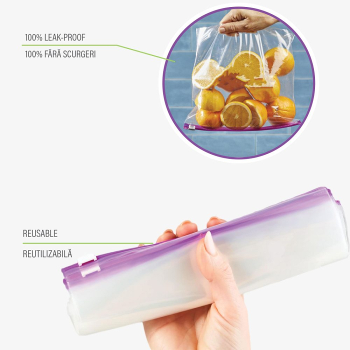 Pungi Alimentare cu Fermoar 3L 10 buc [2]