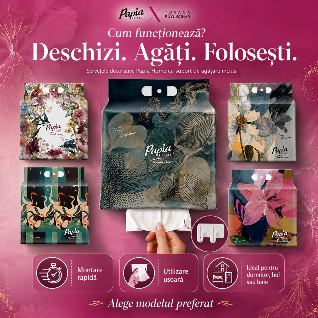 Prosop Decorativ cu Dispozitiv de Agatare Papia Home 250 buc Mix [4]