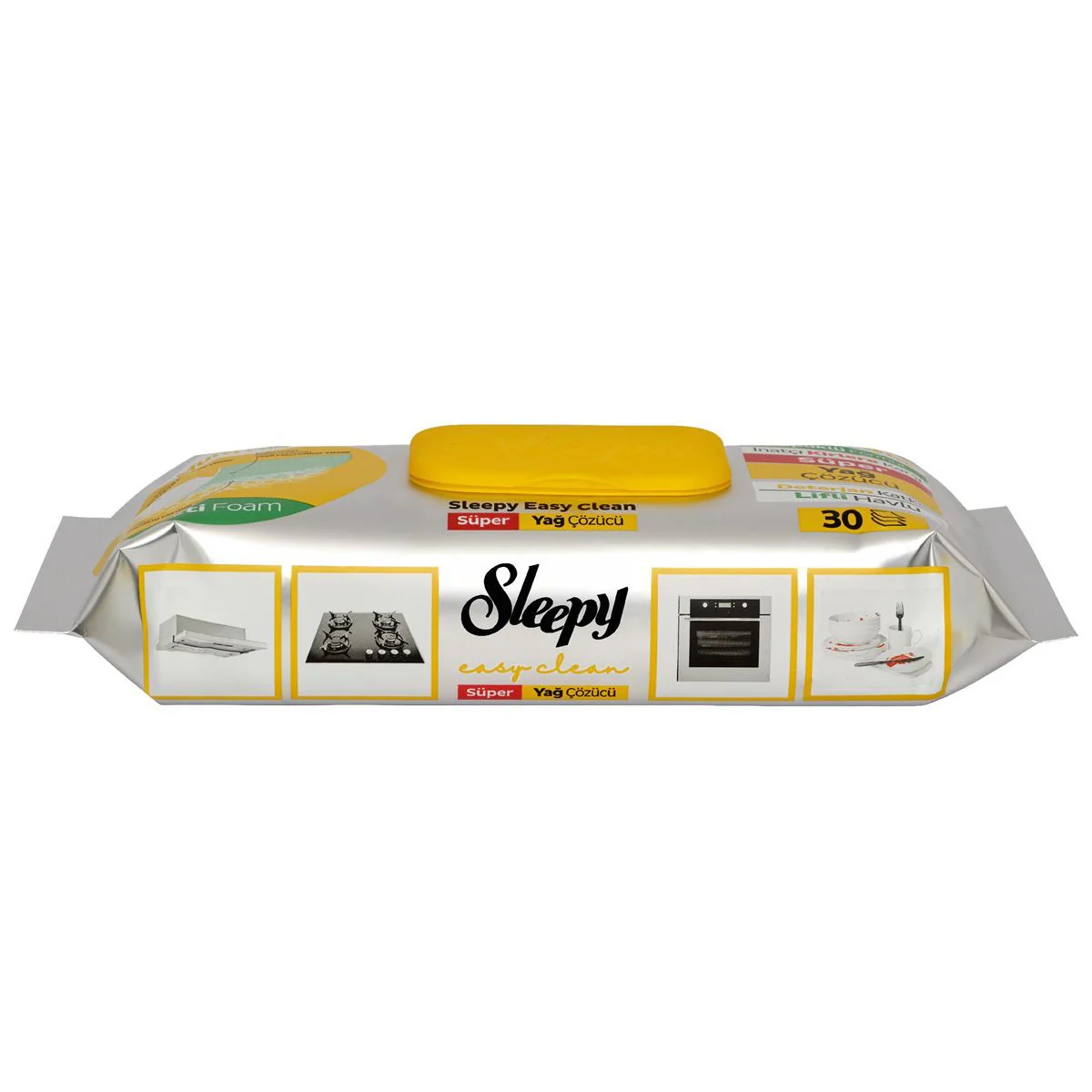 Șervețele umede de curățare Sleepy Easy Clean Bucătărie Degresante cu spumă activă 30 bucăți [6]