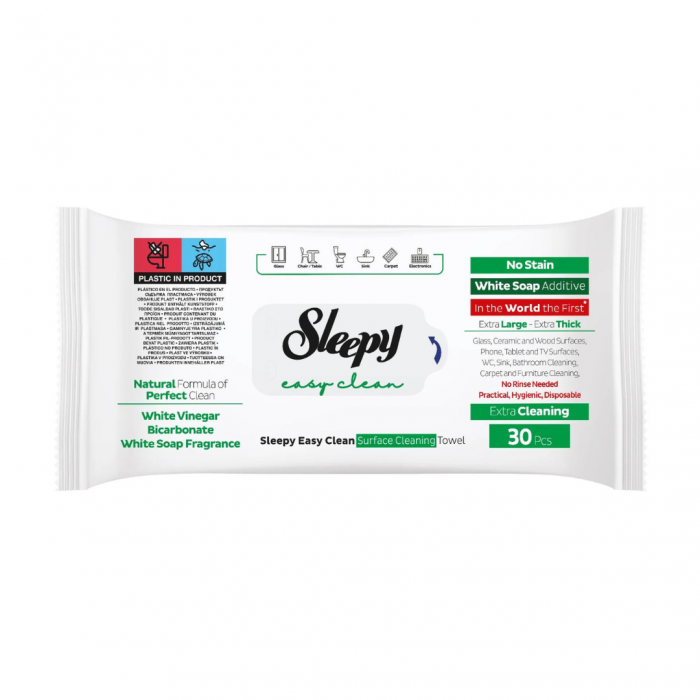 Servetele umede multisuprafete Sleepy Easy Clean White Soap 30 bucati [1]