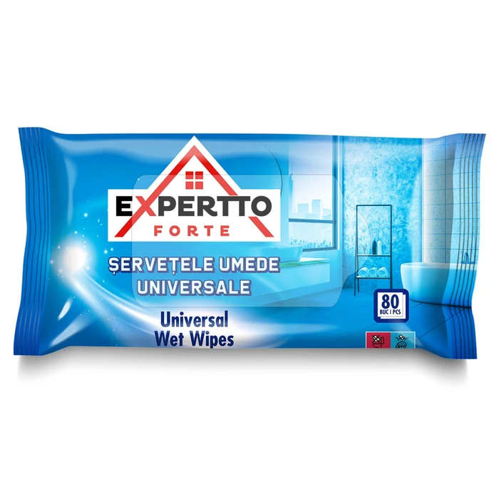 Servetele umede universale Expertto Forte, alb, 80 buc [1]