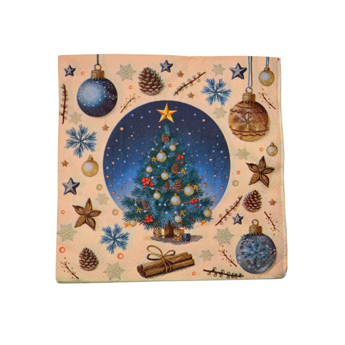 Set 20 servetele de masa Craciun 2 straturi 33 x 33 cm [1]