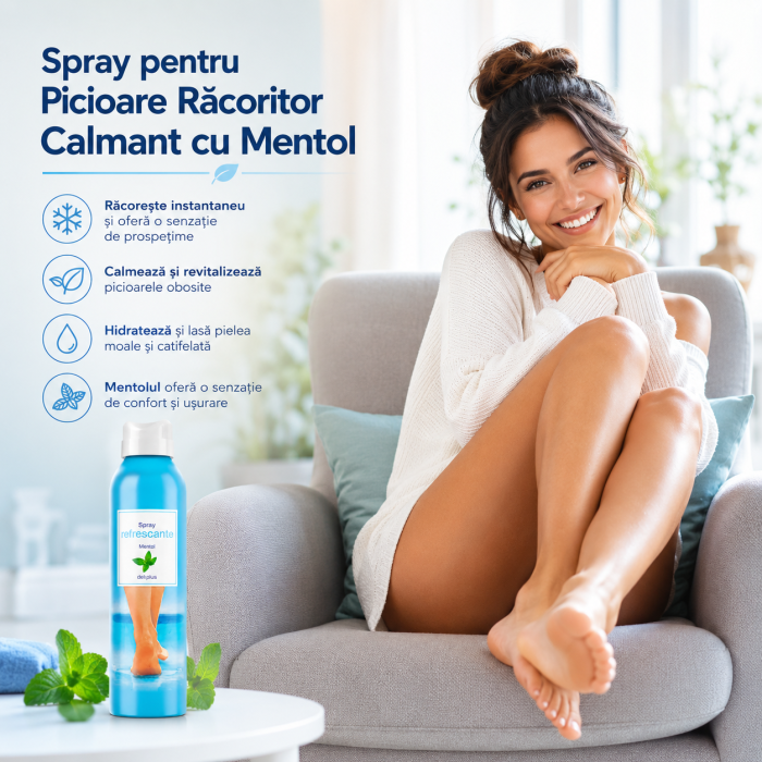 Spray pentru Picioare Răcoritor Calmant cu Mentol Deliplus 200 ml [2]