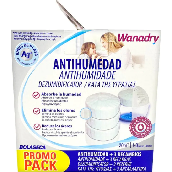 Absorbanti de Umiditate & Rezerve - Absorbant umiditate Wanadry Bolaseca aparat cu 3 tablete