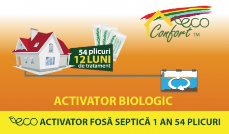 Bioactivatori & Tratamente Fose Septice - Activator biologic pentru fose septice, 1 an 54 plicuri, tratament 12 luni