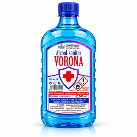 Igiena casei - Alcool Sanitar VORONA 70% Dezinfectant 500 ml